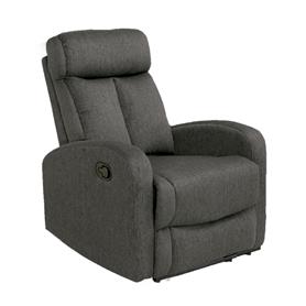SOFÁ RELAX RECLINABLE 1 PLAZA 100X95X75CM GRIS OSCURO MOMI