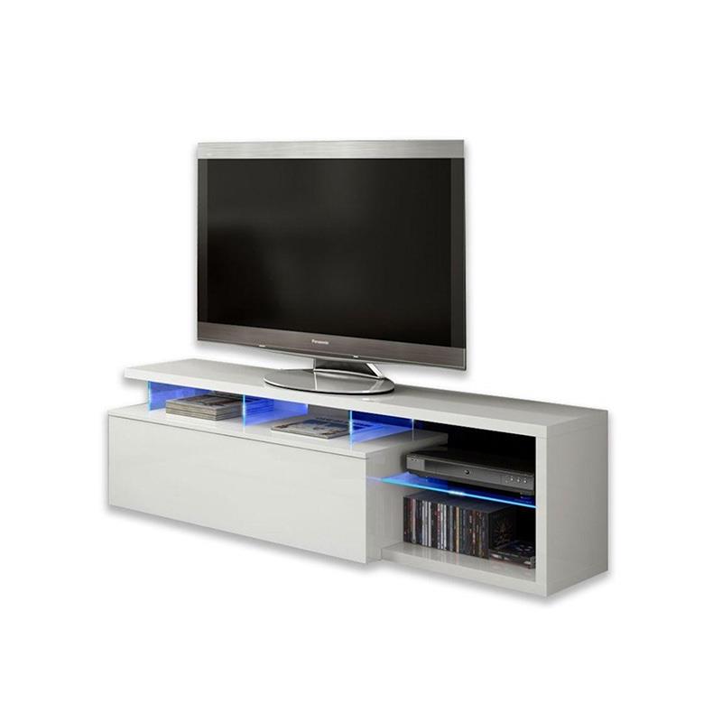 MUEBLE TV BLUE-TECH LED BLANCO BRILLO MOMI