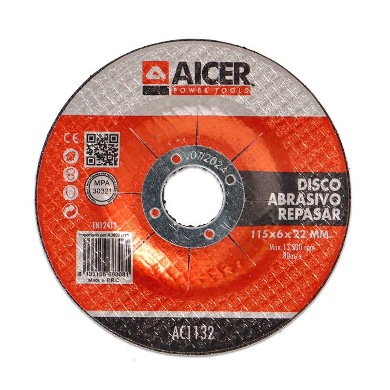 DISCO ABRASIVO REPASAR 115X6X22MM AICER