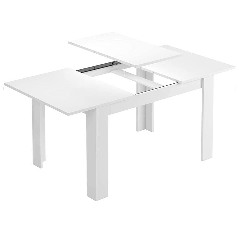 MESA DE COMEDOR KENDRA EXTENSIBLE BLANCO BRILLO MOMI