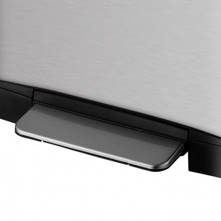 Papelera de cocina rectangular con apertura a pedal fabricada con acero  inoxidable de 30 L en