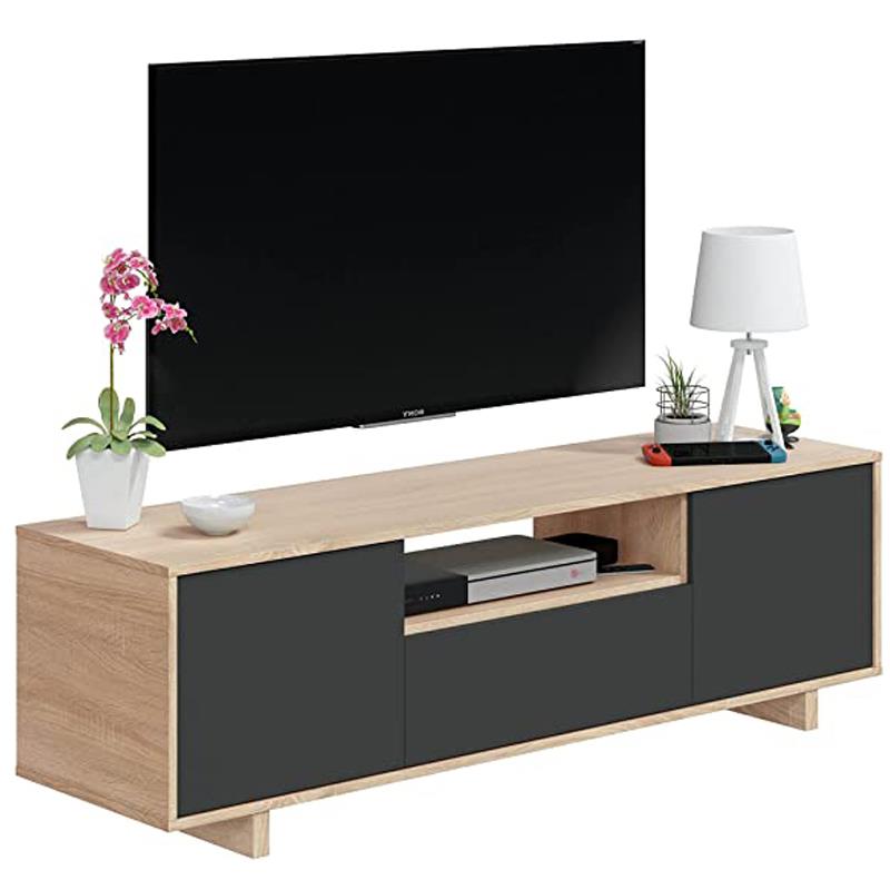 MUEBLE TV 3 PUERTAS 46X150X41CM ZAIRA R.CANADIAN/GRIS ANTRACITA MOMI