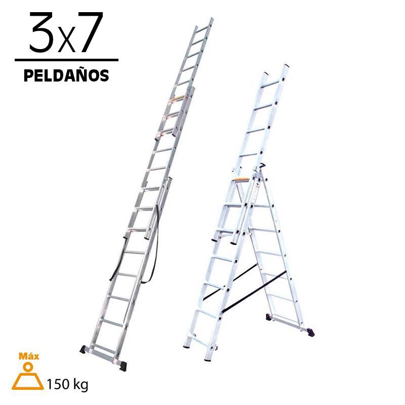 ESCALERA ALUMINIO 3 TRAMOS 3X7 AIRMEC