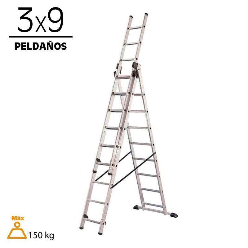 ESCALERA ALUMINIO 3 TRAMOS 3X9 AIRMEC