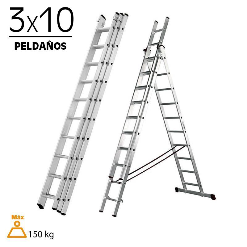 ESCALERA ALUMINIO 3 TRAMOS 3X10 AIRMEC