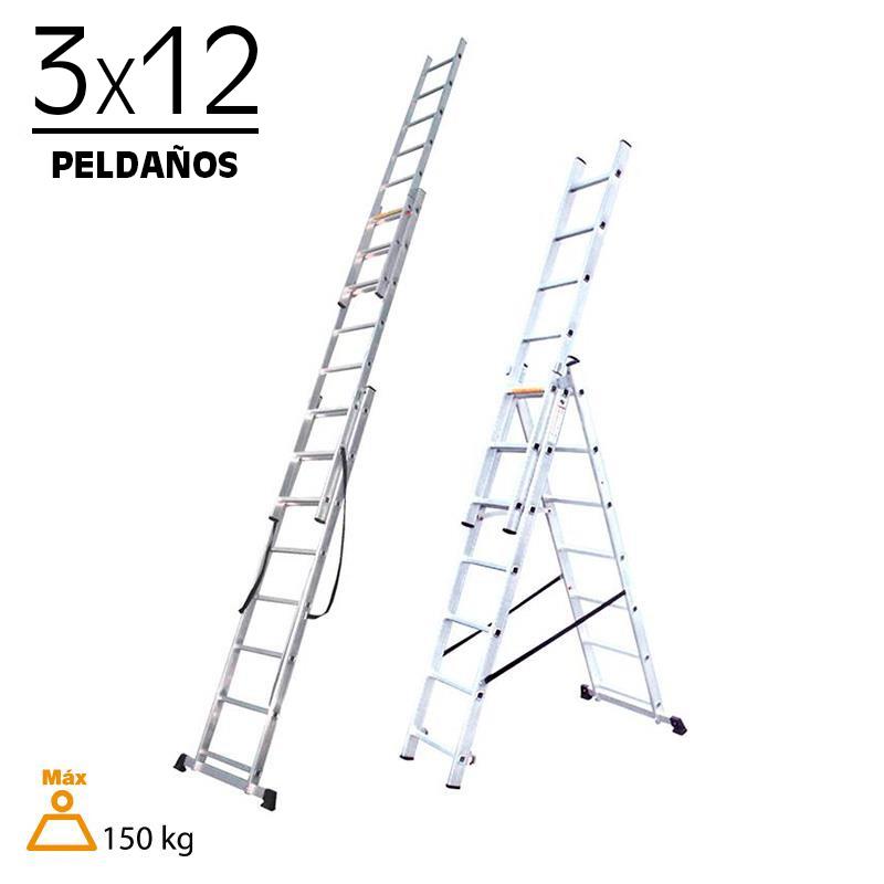 ESCALERA ALUMINIO 3 TRAMOS 3X12 AIRMEC