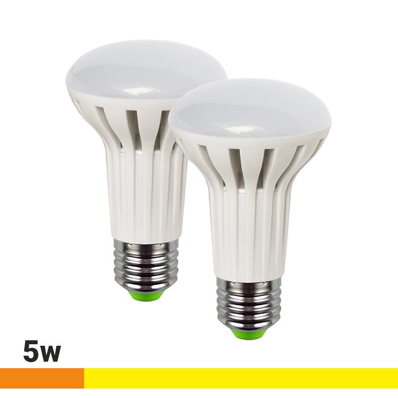 R63 5W LUZ CÁLIDA E27 PACK 2 BOMBILLAS LEDS AIRMEC