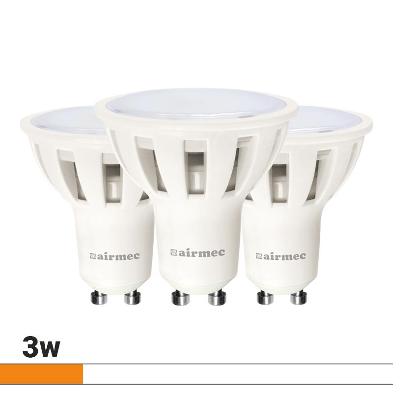 GU10 3W LUZ BLANCA PACK 3 BOMBILLAS LEDS AIRMEC