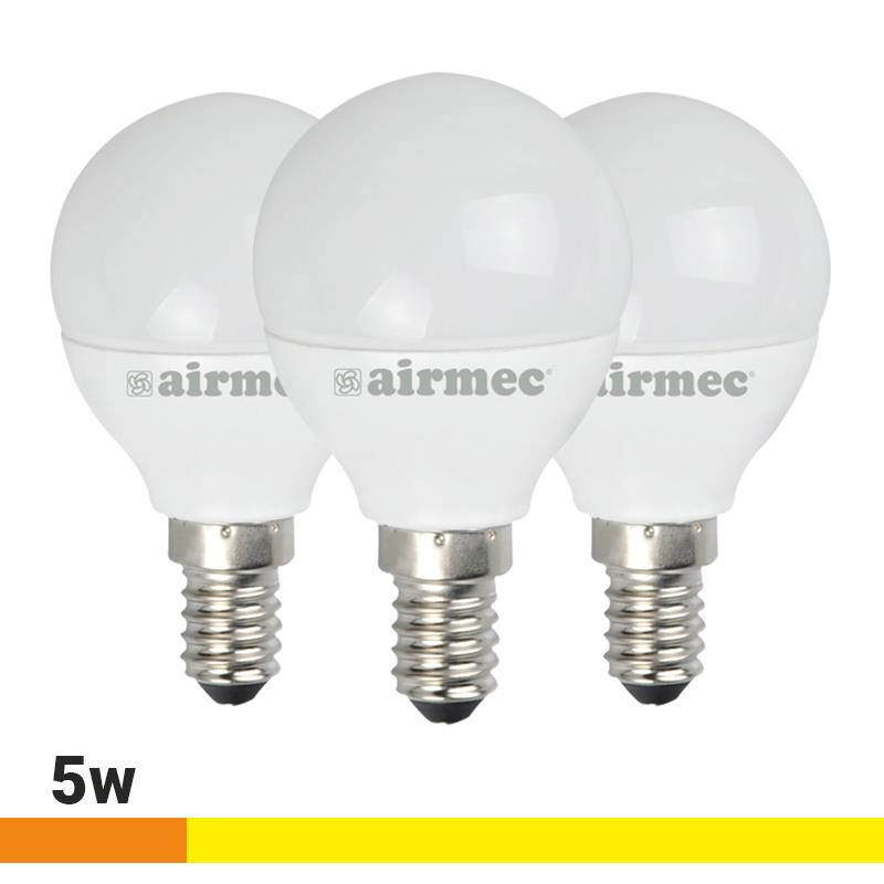 G45 5W LUZ CÁLIDA E14 PACK 3 BOMBILLAS LEDS AIRMEC