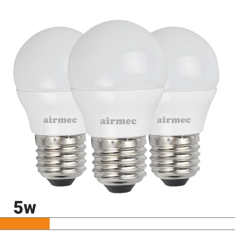 G45 5W LUZ BLANCA E27 PACK 3 BOMBILLAS LEDS AIRMEC