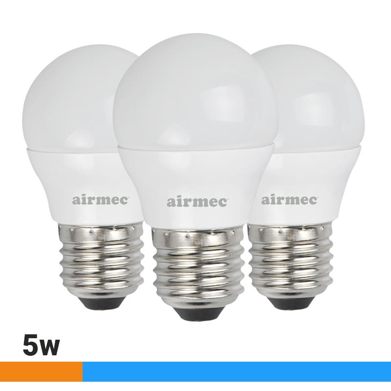 G45 5W LUZ FRÍA E27 PACK 3 BOMBILLAS LEDS AIRMEC