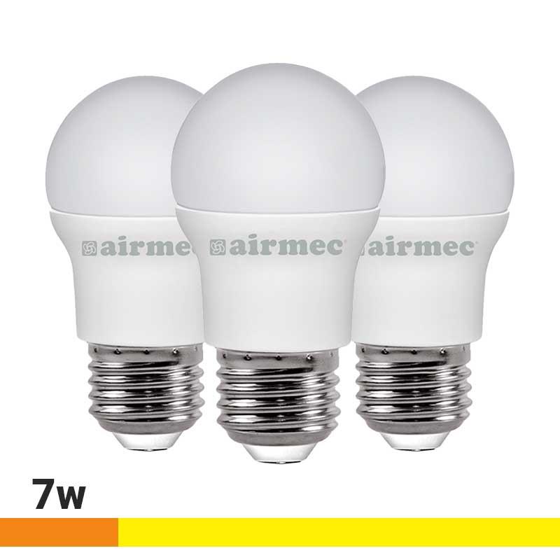 G45 7W LUZ CÁLIDA E27 PACK 3 PCS LEDS AIRMEC