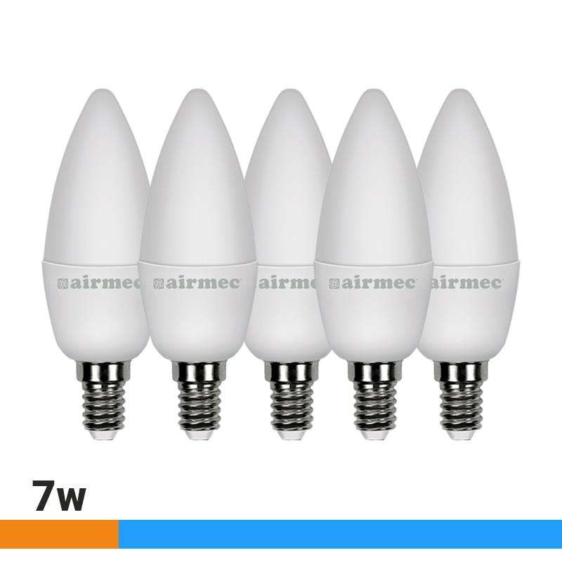 C37 7W LUZ FRÍA E14 PACK 5 PCS LEDS AIRMEC