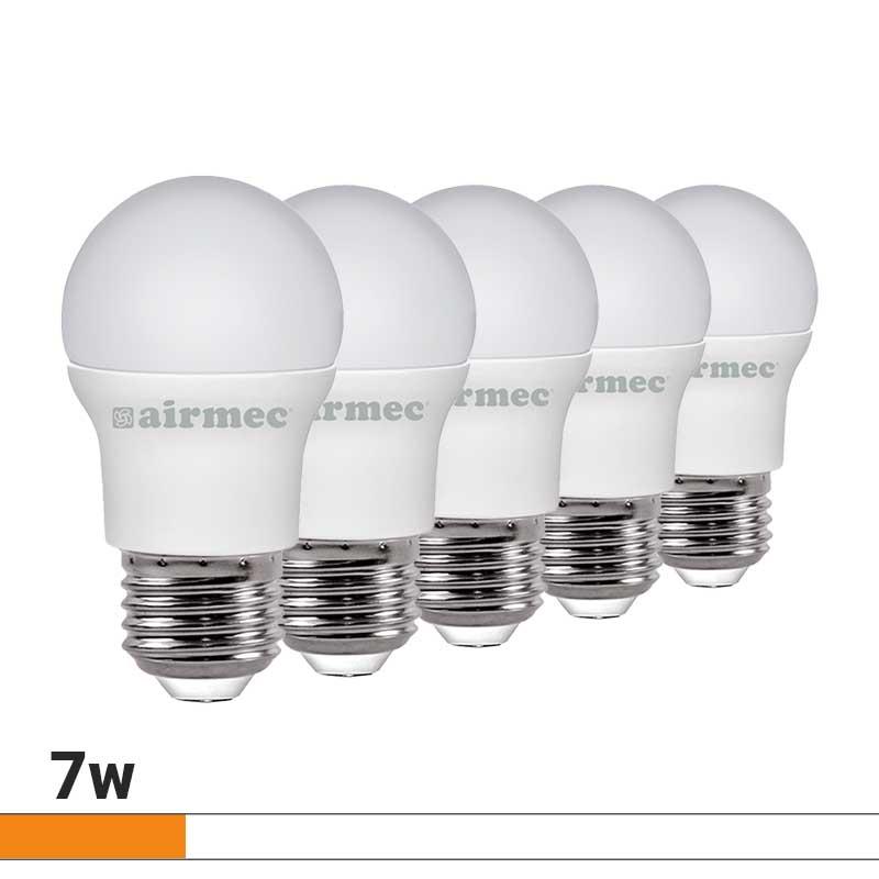 G45 7W LUZ BLANCA E27 PACK 5 BOMBILLAS LEDS AIRMEC