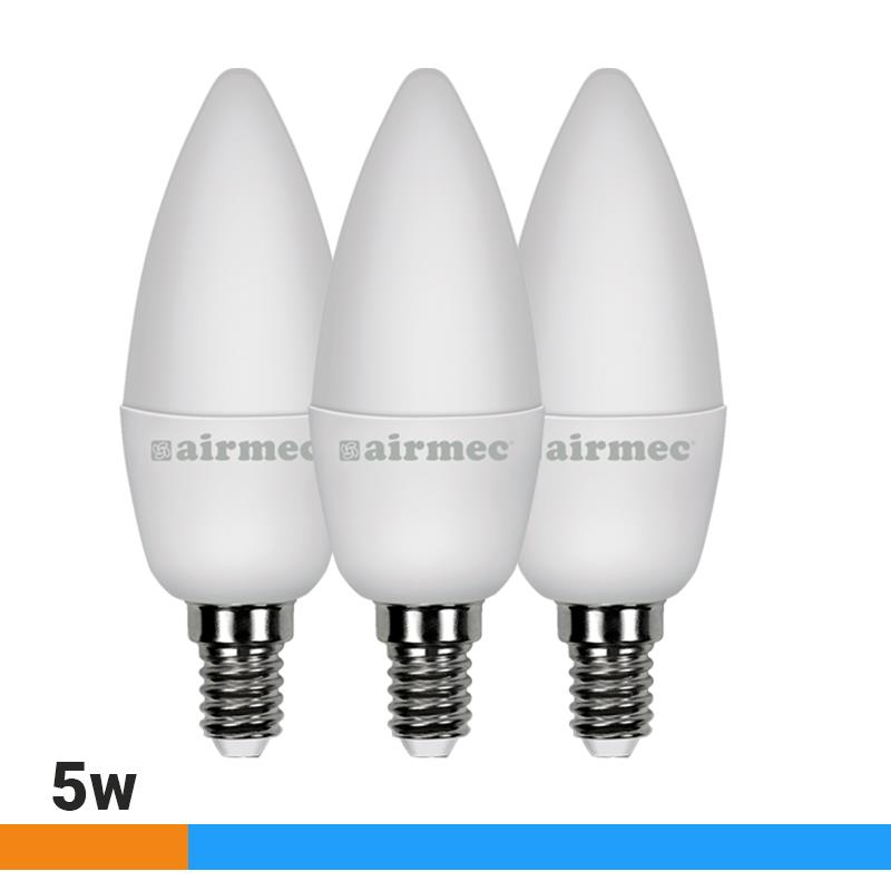 C37 5W LUZ FRÍA E14 PACK 3 BOMBILLAS LEDS AIRMEC