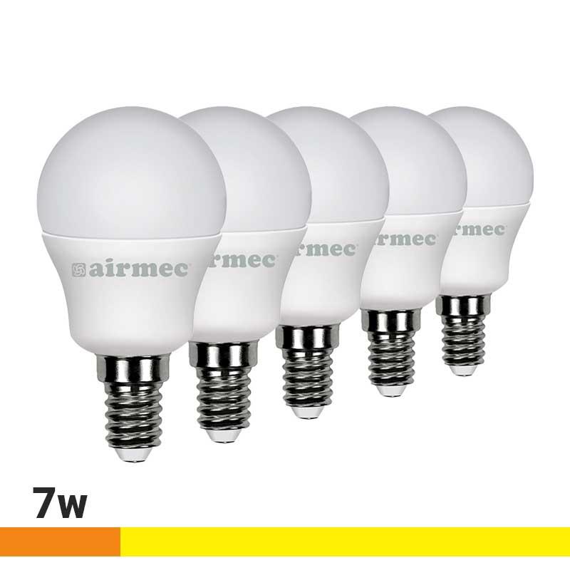 G45 7W LUZ CÁLIDA E14 PACK 5 BOMBILLAS LEDS AIRMEC