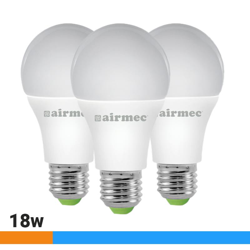 A75 18W LUZ FRÍA E27 PACK 3 PCS LEDS AIRMEC