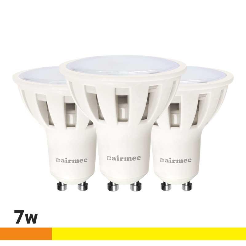 GU10 7W LUZ CÁLIDA PACK 3 PCS LEDS AIRMEC