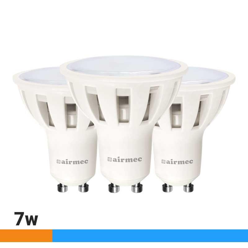 GU10 7W LUZ FRÍA PACK 3 PCS LEDS AIRMEC