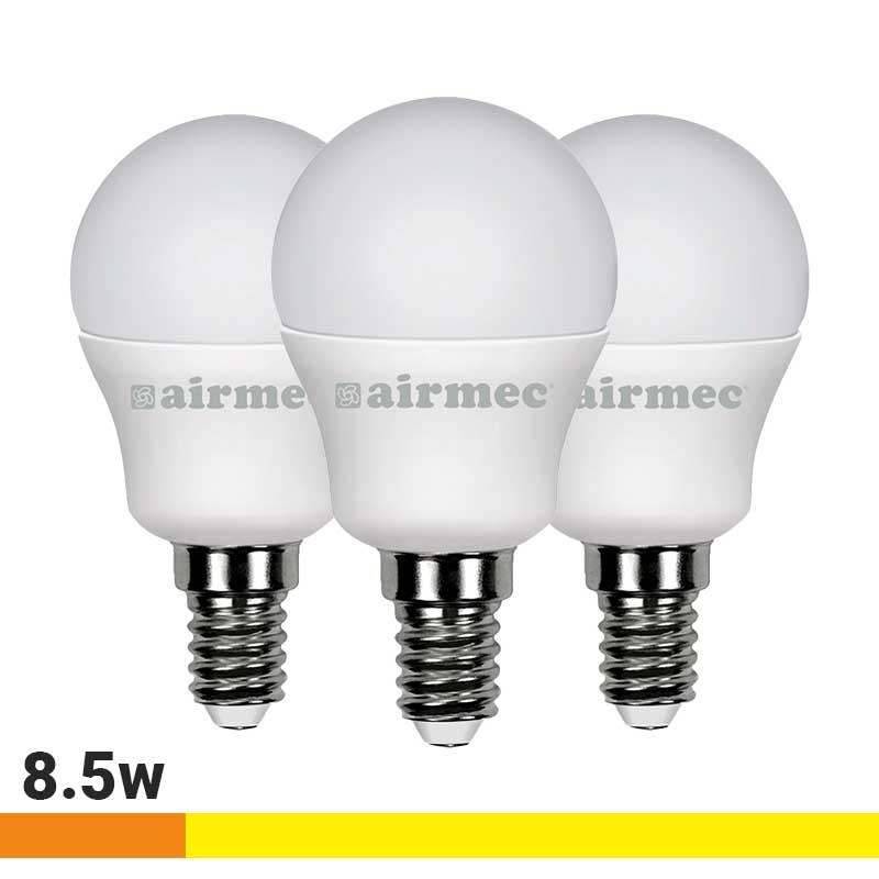 G45 8.5W LUZ CÁLIDA E14 PACK 3 PCS LEDS AIRMEC