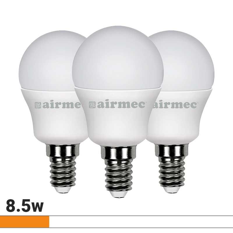 G45 8.5W LUZ BLANCA E14 PACK 3 PCS LEDS AIRMEC