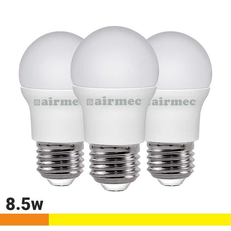 G45 8.5W LUZ CÁLIDA E27 PACK 3 PCS LEDS AIRMEC